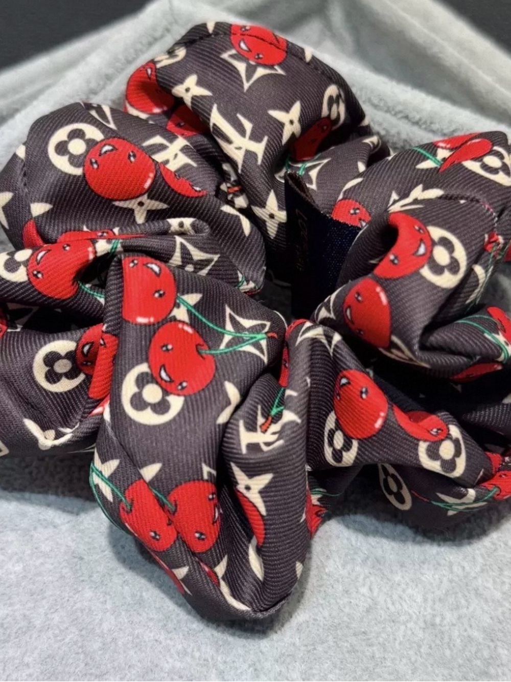 Brown Red Cherry Hair Band Hair Scrunchie